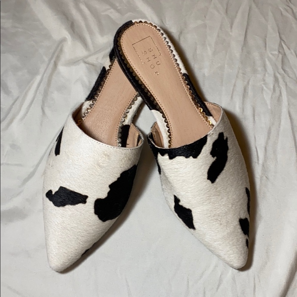 Cowprint Mules